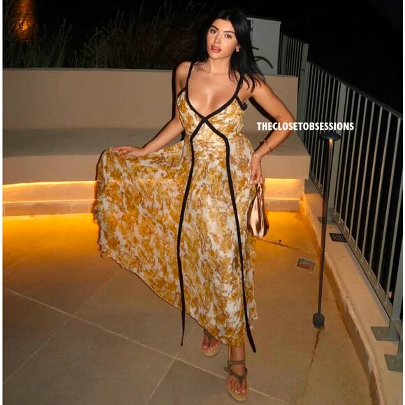 ZARA Blogger Fave Printed Maxi Dress NWT 💛 - Picture 14 of 16